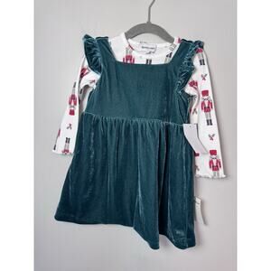 Sammy Nat Nutcracker Velvet Dress Long Sleeve Set Girls 12 18 Months NWT $50